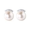 925 prata esterlina diamante-embutido sorriso pérola brincos das mulheres simples nicho design luz luxo temperamento requintado brincos 9152B