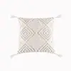 Funda de Almohada Floral Bordada de Margarita, Estilo Pastoral de Lujo Ligero Decoración de Casa de Huéspedes, Cojín para Ventana Abuhardillada, Cojín Cuadrado Desmontable y Lavable