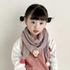Bufanda Triangular de Algodón con Estampado de Espiga Estilo Coreano Otoño e Invierno para Bebés, Bufanda Cálida para Niños y Niñas, Resbaladiza
