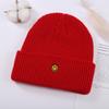 Gorro de Punto Bordado Cálido de Invierno para Parejas, Lindo y Personalizado Estilo Universitario Hip-Hop Urbano de Lana para Parejas