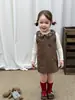 Novidades em 31/08) Conjunto de outono para meninas saia, novo vestido colete infantil, suéter de tricô, roupas de bebê Classe A