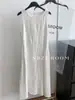 Vestido Chaleco sin Mangas Estilo Francés de Rayón 60% para Mujer Vestido Largo de Vacaciones Marítimas de Alta Gama Verano 2025