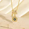 Collar Cruzado Nuevo Estilo Lujo Ligero Esmalte Goteado Incrustado de Diamantes Corazón Flor de Fútbol Cadena de Suéter Versátil de Gama Alta Nicho DIY