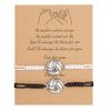 AliExpress Pacote com 2 Pulseiras de Basquete Coloridas Mistas Preto e Branco Pulseira de Cartão de Papel Ajustável Tecida Esférica Geométrica da Moda