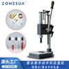 ZONESUN máquina taponadora manual de manga media, máquina taponadora de muestras de botellas de spray de perfume, máquina de anillo medio de prensado de boca de agarre de plástico