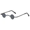 Gafas de sol de metal con montura redonda estilo República de China, Gafas redondas retro de príncipe, Gafas de sol punk hip-hop con montura ultrachica, Retro británico