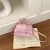 2026 Verano Nueva Tendencia de Moda Bolso Casual Simple de Color Sólido Elegante Bolso Cruzado al Hombro Pequeño Cuadrado para Mujer