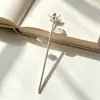 Suporte de haste de flor de metal e cristal transfronteiriço, base original de liga de rosa, suporte de flor de aglomerado de cristal, acessórios de cristal único DIY