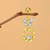 Clavo de Piercing para Ombligo Transfronterizo Europeo y Americano Anillo para Ombligo de Zirconia Microincrustada Anillo para Ombligo de Mariposa de Zirconia a la Moda Joyería para Piercings Corporales