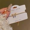 Pulsera Mariposa Micro Diamante Dulce Dorada 2024 Viento Ins Primavera y Verano Exquisita Pequeña Pulsera Viento Suave