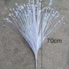 Venta Caliente Flores Artificiales de Flash Accesorios para Arreglos Florales Flor de Pavo Real Hierba de Pavo Real Decoración de Boda Hierba de Pavo Real
