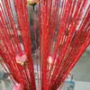 Preço especial comércio exterior fio de prata rosa cortina cortina cortina criptografia acabada divisória varanda casamento