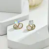 Pendientes Cuadrados de Azúcar Brillantes Incrustados de Cristal Simple Europeos y Americanos Pendientes de Piedra Ojo de Gato Lujo Ligero Versátiles Frescos Elegantes Pendientes Transfronterizos