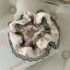 Pinturas a Óleo na Primavera~Laços de Cabelo Florais Delicados, Cordas de Cabelo Doces de Renda, Scrunchies Grandes, Acessórios de Cabelo Estilo Francês 2026