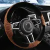 Capa de volante 3D de pelúcia CFZ emendada 10-10 para carro, capa de volante esportiva e quente de inverno, acessórios de interior