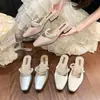 Mules slip-on gruesos con perlas para mujer, perfectos para el verano con faldas, sandalias de nuevo estilo 2026