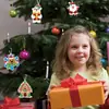 Novo campeão de vendas transfronteiriço: Enfeites de desenho animado para crianças, Adesivos para cartões de Natal DIY, Conjunto de decoração artesanal para árvore de Natal