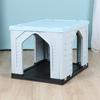 Casa para Perro de Techo Plano, Casa para Mascotas a Prueba de Sol y Lluvia, Casa para Perro Rural, Casa para Gato, Villa, Villa para Mascotas Desmontable