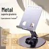 Suporte Rotativo de Metal para Celular de Mesa Mecânico Preguiçoso Universal Dobrável de Metal Portátil 360 Graus