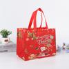 Bolsa No Tejida Recubierta Transfronteriza Bolso de Mano Navideño Embalaje de Ropa Personalizado Bolso de Compras Plegable Estéreo