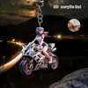 Colgante de Bicicleta y Motocicleta Nuevo y Creativo Acrílico Plano Llavero Decoración de Mochila Llavero