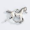 Accesorios de joyería hechos a mano para bricolaje, venta al por mayor, accesorios de aleación, lindo animal, caballo de plata antiguo, accesorios, pulsera, collar, colgante