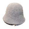 Sombrero de Pescador Peludo de Conejo para Mujer 2024 Nuevo Otoño e Invierno Moda Versátil Cara Pequeña Versátil Sombrero Cubeta para Cabeza Grande