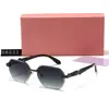 Nuevas Gafas de Sol sin Marco de Moda Europea y Americana para Mujer, Gafas de Sol Trendy Estilo Callejero para Exteriores con Protección Solar, Transfronterizo 86033