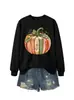 Libro de Calabaza Borde Dorado Comercio Electrónico Transfronterizo Amazon Mayorista Para Mujer Holgado Versátil Tallas Grandes Moda Casual Sudadera con Capucha
