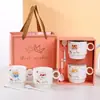 Taza de Cerámica Taza Doble Caja de Regalo Juego de Tazas de Café Souvenir Promoción de Negocios Regalo para Evento de Inauguración Taza de Agua