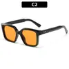 Nuevas Gafas de Sol Cuadradas de Alta Gama Versátiles Estilo Callejero Y2K Moda Europea y Americana Hip-Hop Tendencia Protección Solar Gafas de Sol Transfronterizas
