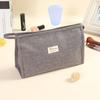 2024 Nueva Bolsa de Cosméticos para Mujer Portátil Casual Versión Coreana Bolsa de Almacenamiento de Lona para Viaje Color Sólido de Mano con Logo Imprimible
