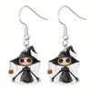 Brincos de Acrílico com Gotejamento de Halloween Casuais e para Festas Compatíveis com Todas as Estações Vários Pingentes com Tema de Halloween