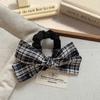 Estilo coreano estilo universitario cuadros lazo moño anillo para el pelo dulce jk diadema a cuadros cuerda para el pelo tela marrón accesorios para el pelo