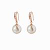 Aretes Casuales y Versátiles de Plata S925 Aretes de Perlas Shijia Elegantes Aretes Cortos Elegantes y Exquisitos Gancho para Oreja de Plata Plata Esterlina
