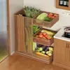 Estante de Almacenamiento de Verduras para Piso de Casa Cocina Cesta de Almacenamiento de Cebolleta Jengibre Ajo Balcón Pasillo Cesta de Almacenamiento de Frutas y Verduras Camote