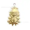 Colgante Zodiaco con Concha de Agua Dorada con Grabado, Llavero para Cadena de Teléfono Móvil Regalo, Suministro Directo del Fabricante, Soporta Logo