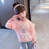 Sudadera Estilo Coreano para Niñas Sudadera para Niñas con Lentejuelas de Conejo Nueva Llegada de Primavera Top Estilo Occidental para Bebé Niña Primavera Top de Encaje Primavera