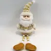 Decorações de Figuras Telescópicas de Papai Noel e Boneco de Neve de Novo Modelo Transfronteiriças Enfeites de Boneco de Pé Cor de Champanhe de Natal