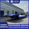 Venta al por mayor de exportación de fábrica, Venta transfronteriza de remolques de plataforma grandes, Semirremolques plegables de cuello de cisne para transporte de artículos grandes de servicio pesado