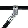 Conector de unión de tubería redonda de acero inoxidable de 20/25/32 mm, clip de fijación móvil de 6 puntos para tubería de hierro, tubería galvanizada, tubería de acero
