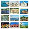 Ilha Yangshan de Lianyungang, Montanha Kongwang de Liandao, Montanha Nuvem do Mar, Ímãs de Geladeira de Vidro Laolongtan, Decoração de Lembrança Turística