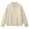 Nuevo cárdigan casual de moda estilo old money de lujo ligero con cuello camisero, suéter de punto de manga larga para hombre, cárdigan de punto para hombre