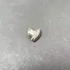Rebite metálico em forma de coração com strass para acessórios de roupas, bolsas, sapatos, chapéus, DIY manual