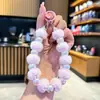 Novo Cordão de Pelúcia com Pérolas Grandes para Celular, Corrente de Celular da Moda com Pom-Pom e Contas, Pingente para Bolsa, Presente para Melhor Amiga
