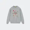Sudadera con Capucha de Cuello Redondo con Estampado de Fuegos Artificiales Americanos para Mujer Otoño/Invierno Nueva Llegada Terciopelo Grueso Estilo Holgado Perezoso de Estudiante Top Casual