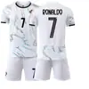 Portugués Transfronterizo No. 7 Uniformes de Fútbol de Ronaldo para Adultos y Niños, Camisetas de Invitado, Trajes de Roonald, Camiseta