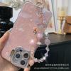 Cadena Avanzada para Teléfono Móvil con Elemento de Corona Hecha a Mano Cadena Corta Rosa Cristalina Cuerda Colgante para Teléfono Móvil Decoración para Colgar en Bolsos Nuevo