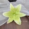 3 Cabeças de Flor de Lírio de Filme, Flores Artificiais Altamente Realistas para Arranjos de Cabeça de Casamento, Fabricação de Coroas, Decoração de Arranjos Florais, Atacado, Transfronteiriço