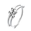 Anillo de cuentas redondas giratorias de doble capa transfronterizo para mujer, descompresión para la ansiedad, anillo femenino, pulsera de moda con personalidad, venta al por mayor de fábrica